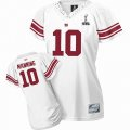 # Women New York Giants #10 Eli Manning Women Field Flirt Fashion 2012 Super Bowl XLVI Jersey White
