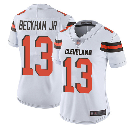 Browns #13 Odell Beckham Jr White Men's Stitched Football Vapor Untouchable Limited Jersey