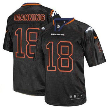 Nike Broncos #18 Peyton Manning Men's Stitched NFL New Elite Jersey
