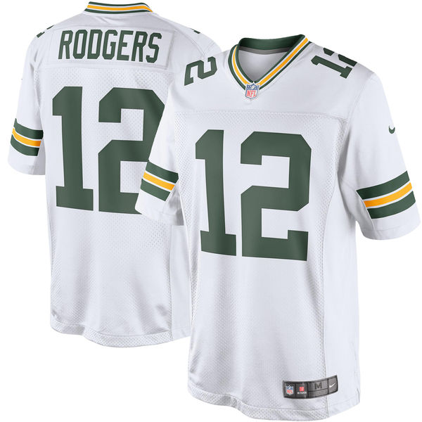 Nike Packers #12 Aaron Rodgers White Men's Stitched NFL Limited Rush Jersey Nike Packers #12 Aaron Rodgers White Men's Stitched NFL Limited Rush Jersey