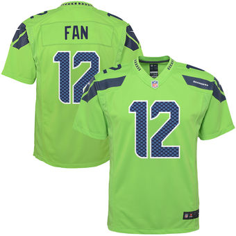 12 Fan Seattle Seahawks Nike Youth Color Rush Game Jersey - Green 12 Fan Seattle Seahawks Nike Youth Color Rush Game Jersey - Green