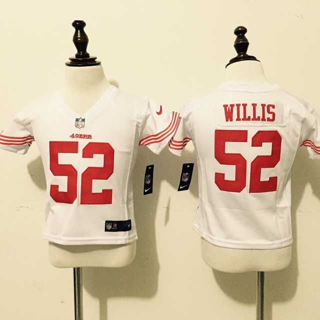 2-6 Kids Patrick Willis San Francisco 49ers #52 White Jersey