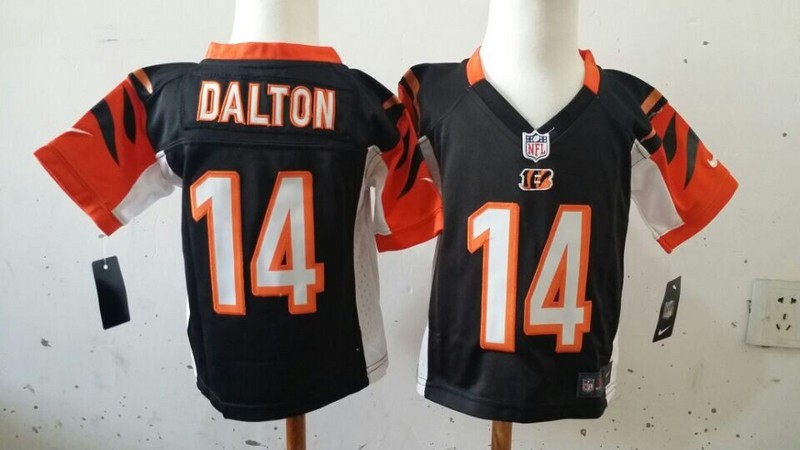 2-6 Years Old Kids Andy Dalton Cincinnati Bengals #14 Black Stitched Nike Jersey 2-6 Years Old Kids Andy Dalton Cincinnati Bengals #14 Black Stitched Nike Jersey