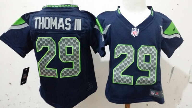 2-6 Years Old Kids Earl Thomas III Seattle Seahawks #29 Blue Nike Jersey