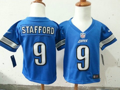 2-6 Years Old Kids Matthew Stafford Detroit Lions #9 Light Blue Stitched Nike Jersey
