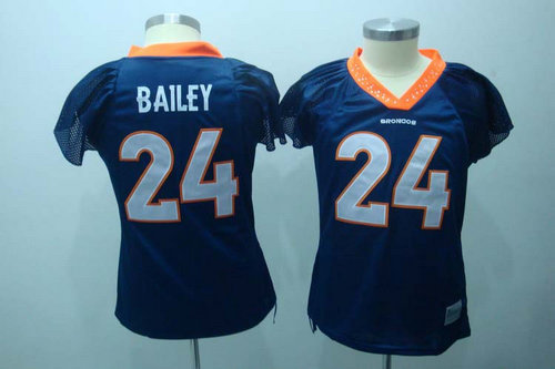 2010 Women Field Flirt Fashion Jerseys Denver broncos 24 bailey Jerseys blue