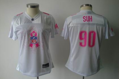 2011 Breast Cancer Awareness Women Fashion Detroit Lions 90 Ndamukong Suh Color white 2011 Breast Cancer Awareness Women Fashion Detroit Lions 90 Ndamukong Suh Color white