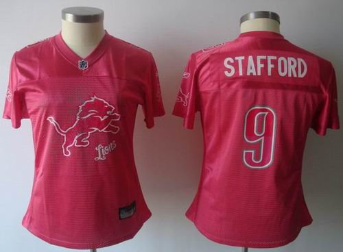 2011 Women FEM FAN Detroit Lions 9 Matthew Stafford Jersey pink 2011 Women FEM FAN Detroit Lions 9 Matthew Stafford Jersey pink