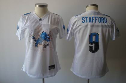 2011 Women FEM FAN Detroit Lions Matthew Stafford 9 white Jersey