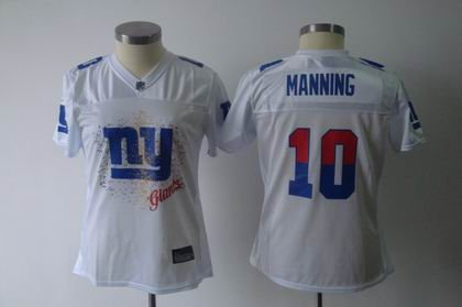 2011 Women FEM FAN New York Giants 10 Eli Manning white jerseys