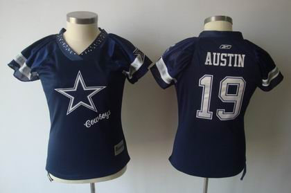 2011 Women Field Flirt Fashion Jersey Dallas Cowboys 19 Miles Austin Blue Team jerseys