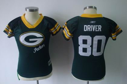 2011 Women Field Flirt Fashion Jersey Green Bay Packers 80 Donald Driver green Jersey