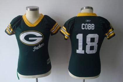 2011 Women Field Flirt Fashion Jersey packers 18 cobb green