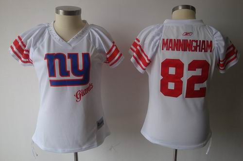 2011 Women Field Flirt new York Giants 82 Mario Manningham white Jersey