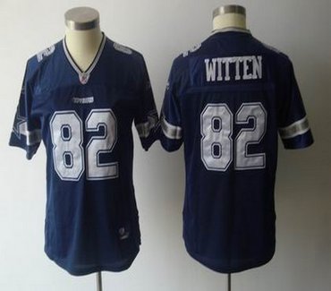 2011 Women TEAM Jersey Dallas Cowboys 82 Jason Witten blue team color