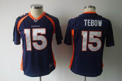 2011 Women TEAM Jersey Denver Broncos 15 Tim Tebow Alternate blue Jersey