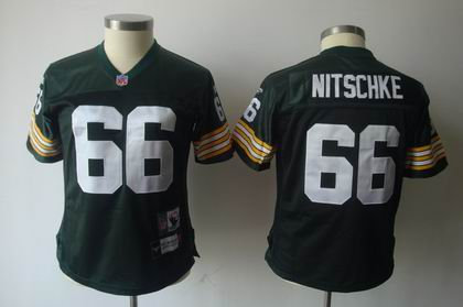 2011 Women team Jersey Green Bay Packers 66 Ray Nitschke GREEN MitchellAndNess jersey