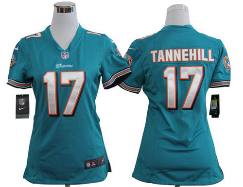 2012 Women Nike Miami Dolphins 17 Tannehill Green Jerseys