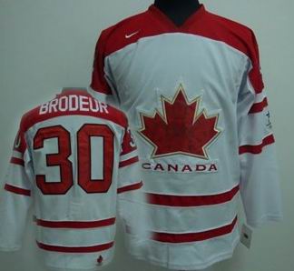 Ice  2010 OLYMPIC Team Canada 30 Brodeur white jersey