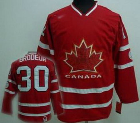 Ice  2010 OLYMPIC Team Canada 30 Brodeur Red Jerseys
