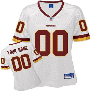 Washington Redskins Women Customized White Jersey