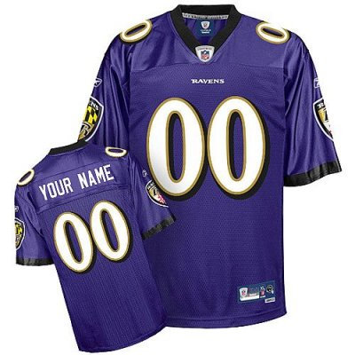 Customized Baltimore Ravens Jersey Eqt Purple Team Color Football Jersey