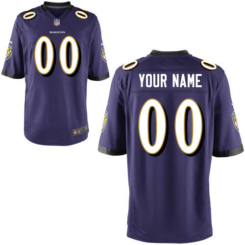 Men's Nike Baltimore Ravens Customized Game Team Color Jerseys (S-4XL)