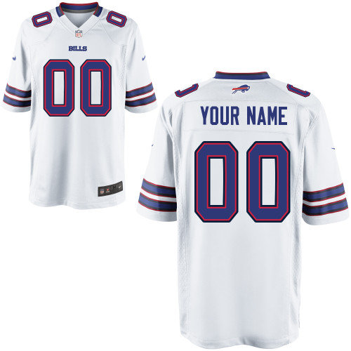 Men's Nike Buffalo Bills Customized Game White Jerseys (S-4XL)