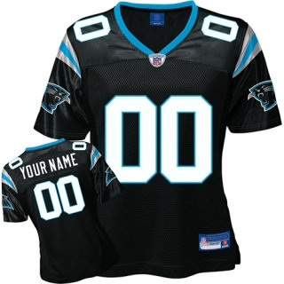 Carolina Panthers Women Customized Black Jersey