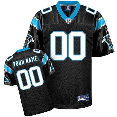 Customized Carolina Panthers Jersey Eqt Black Team Color Football Jersey