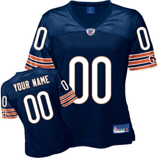 Chicago Bears Women Customized Blue Jersey