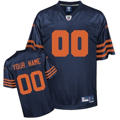 Customized Chicago Bears Jersey Eqt Blue Orange Football