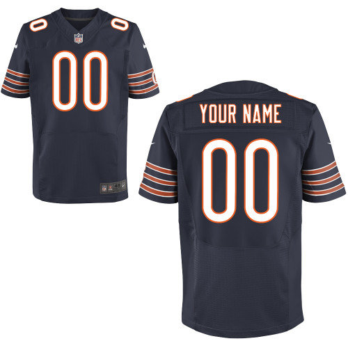 Men's Nike Chicago Bears Customized Elite Team Color Jerseys