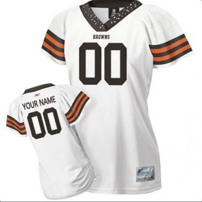 Customized Cleveland Browns Jersey Women Field Flirt Fashion Football Jersey