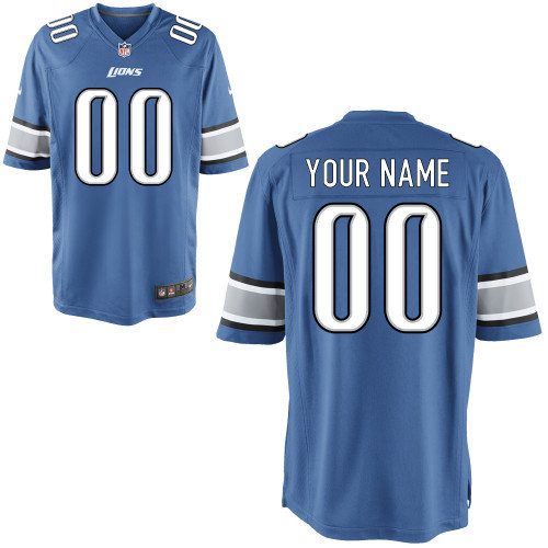 Men's Nike Detroit Lions Customized Game Team Color Jerseys (S-4XL)