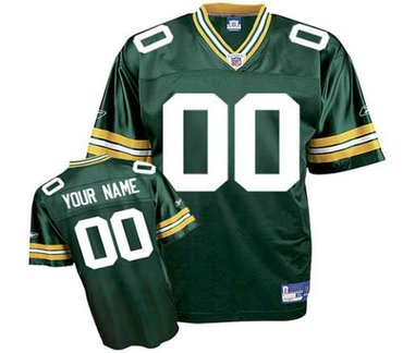 Green Bay Packers Customized Replica Team Color Jerseys