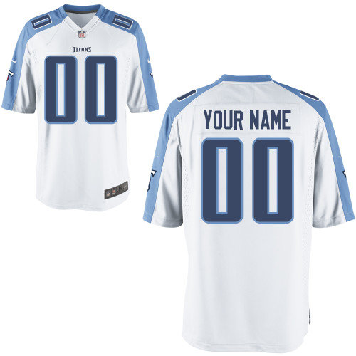 Men's Nike Tennessee Titans Customized Game White Jerseys (S-4XL)