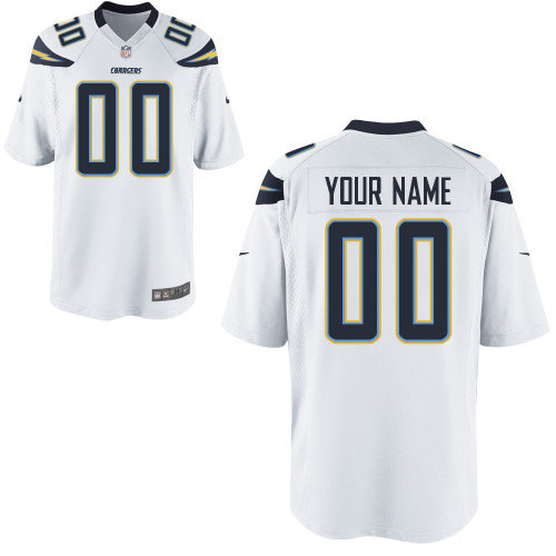 Men's Nike San Diego Chargers Customized Game White Jerseys (S-4XL)