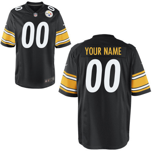 Men's Nike Pittsburgh Steelers Customized Game Team Color Jerseys (S-4XL)
