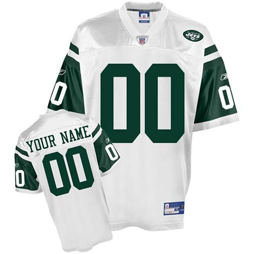 New York Jets Customized Replica White Jersey