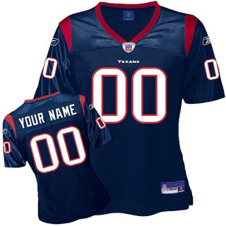 Houston Texans Women Customized Blue Jersey Houston Texans Women Customized Blue Jersey