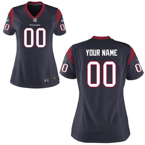 Women's Nike Houston Texans Customized Game Team D.blue Jerseys Women's Nike Houston Texans Customized Game Team D.blue Jerseys