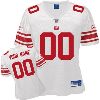 New York Giants Women Customized White Jersey
