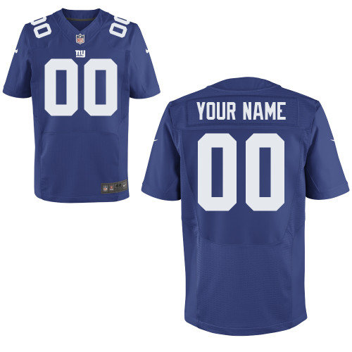 Men's Nike New York Giants Customized Elite Team Color Jerseys