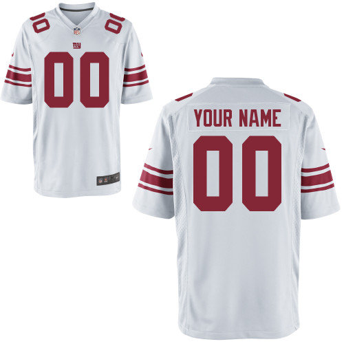 Men's Nike New York Giants Customized Game White Jerseys (S-4XL)