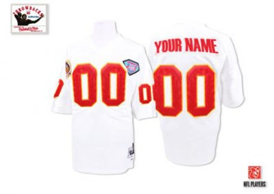 Customized Kansas City Chiefs Jersey Throwback White Football Jersey