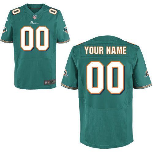 Men's Nike Miami Dolphins Customized Elite Team Color Jerseys