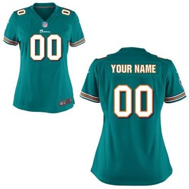 Women's Nike Miami Dolphins Customized Game Team green Jerseys