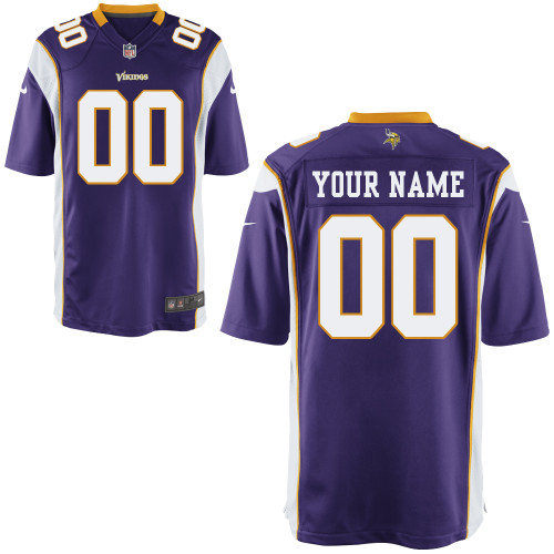Men's Nike Minnesota Vikings Customized Game Team Color Jerseys (S-4XL)