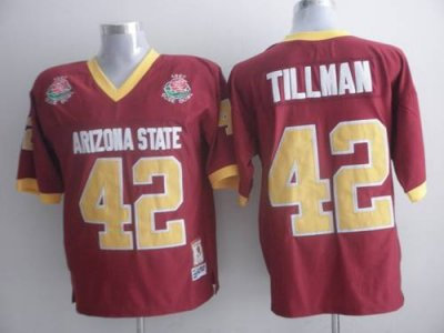 Sun Devils #42 Pat Tillman Red 1997 Rose Bowl Patch Embroidered NCAA Jersey Sun Devils #42 Pat Tillman Red 1997 Rose Bowl Patch Embroidered NCAA Jersey
